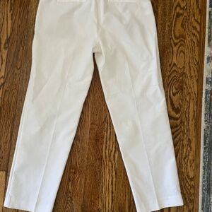 NWOT White Loft Conservative Work Office Casual Minimalist size 4 Rivera Slim